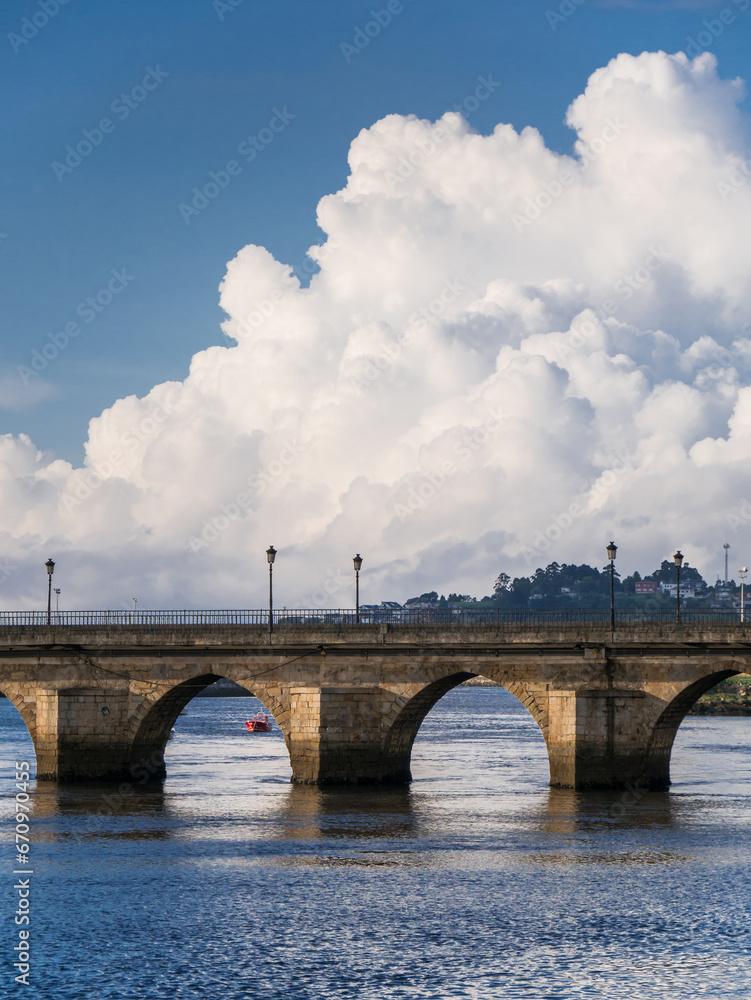Misericordia bridge in Viveiro, Lugo, Galicia, Spain