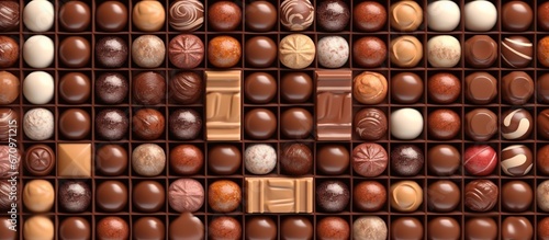 chocolate candy box full background