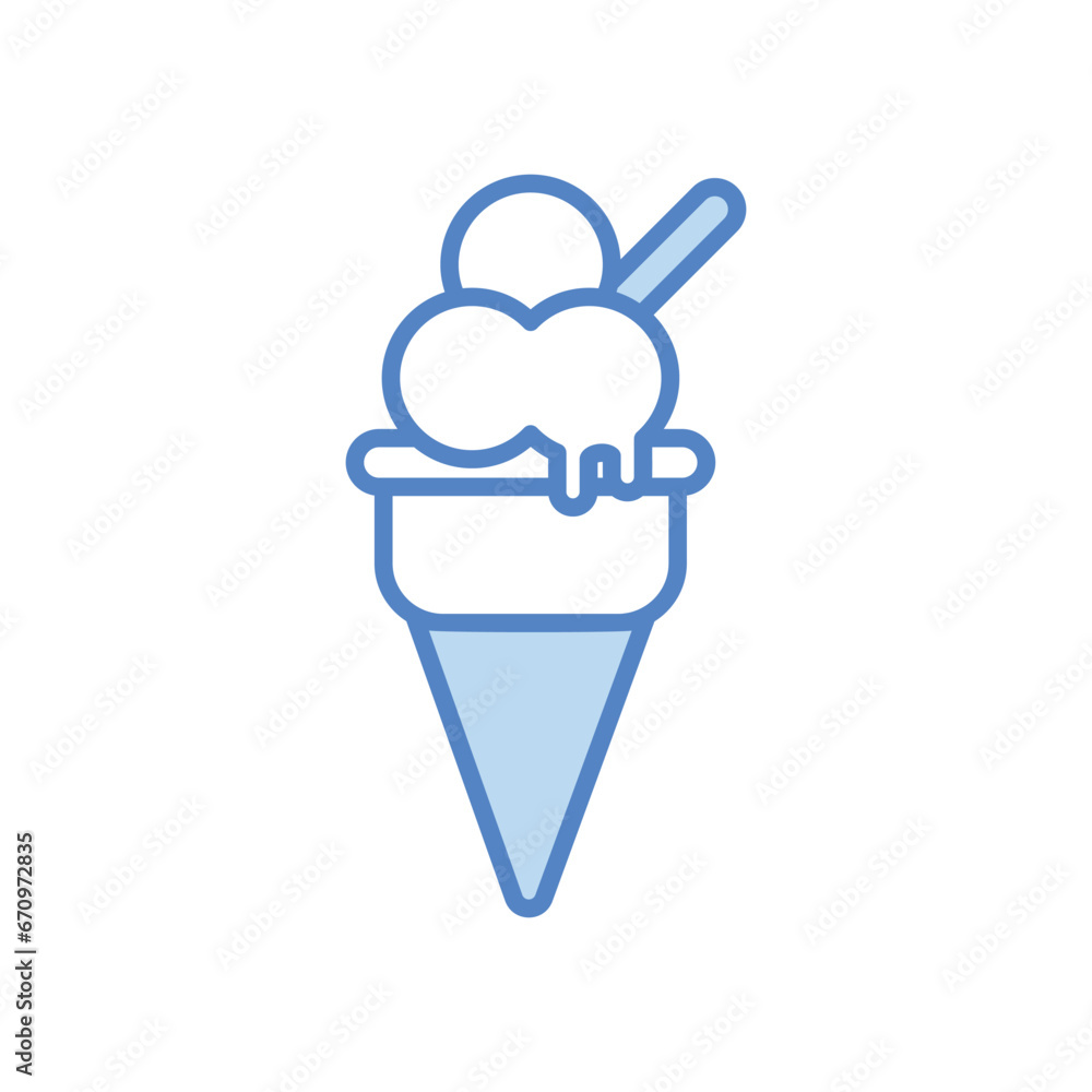 Ice Cream icon isolate white background vector stock illustration. Ice Cream icon isolate white background vector stock illustration.