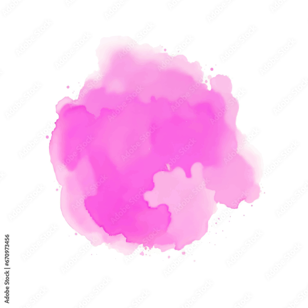 Pink watercolor paint splashes, Watercolor abstract splash Color painting texture. Pink background, watercolor paint splashes
