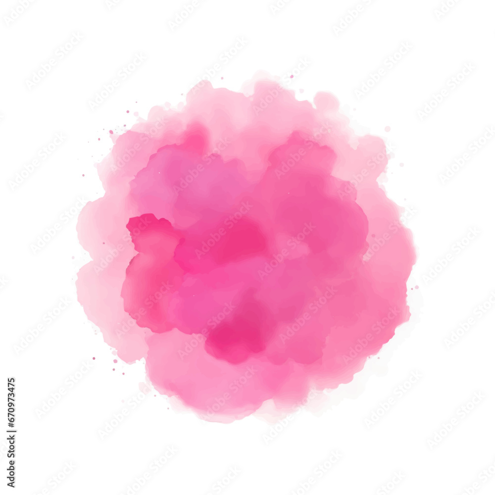 Pink watercolor paint splashes, Watercolor abstract splash Color painting texture. Pink background, watercolor paint splashes
