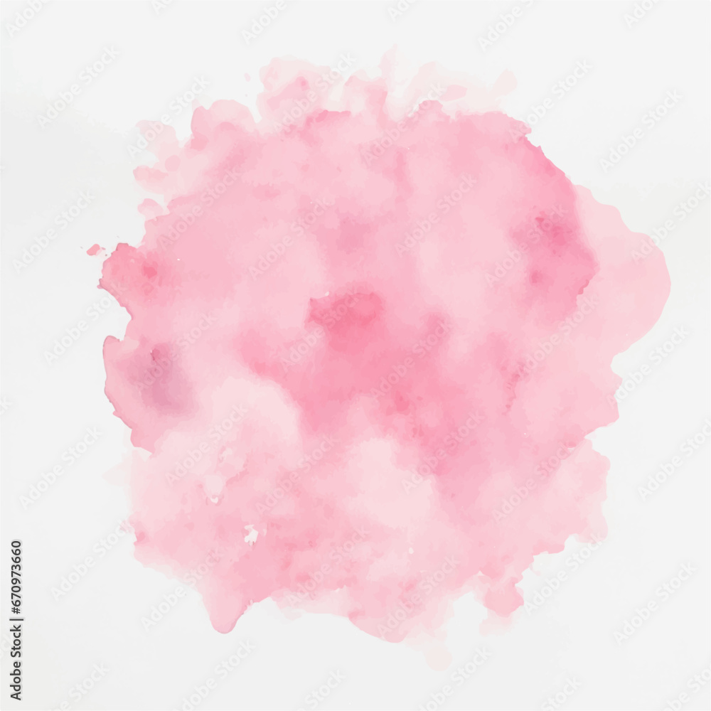 Pink splashes, Abstract pink watercolor background texture on white, hand painted on paper - obrazy, fototapety, plakaty 