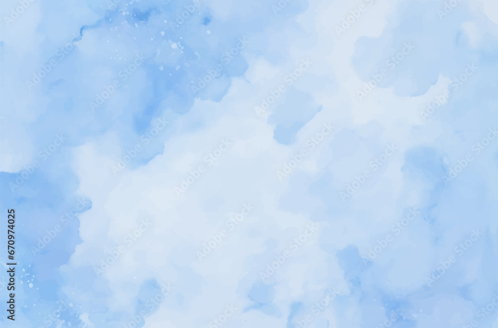 Blue background with watercolor Blue background with watercolor