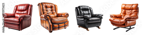 recliner lazy chair couches   Hyperrealistic Highly Detailed Isolated On Transparent Background Png File photo