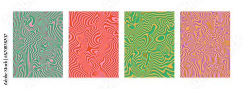 Liquify effect abstract background. Modern hypnotic wavy lines. Marble acrylic texture. Hippie groovy swirls, spirals. Banner, poster, placard template.