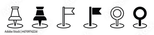 Map pin place marker icon set. Map marker icon symbol. Location mark icons. Map pin pointer. Vector illustration