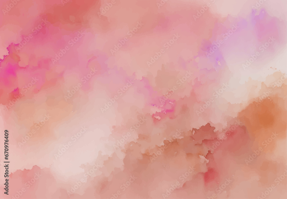 Abstract watercolor background with watercolor, Orange watercolor, Pink watercolor