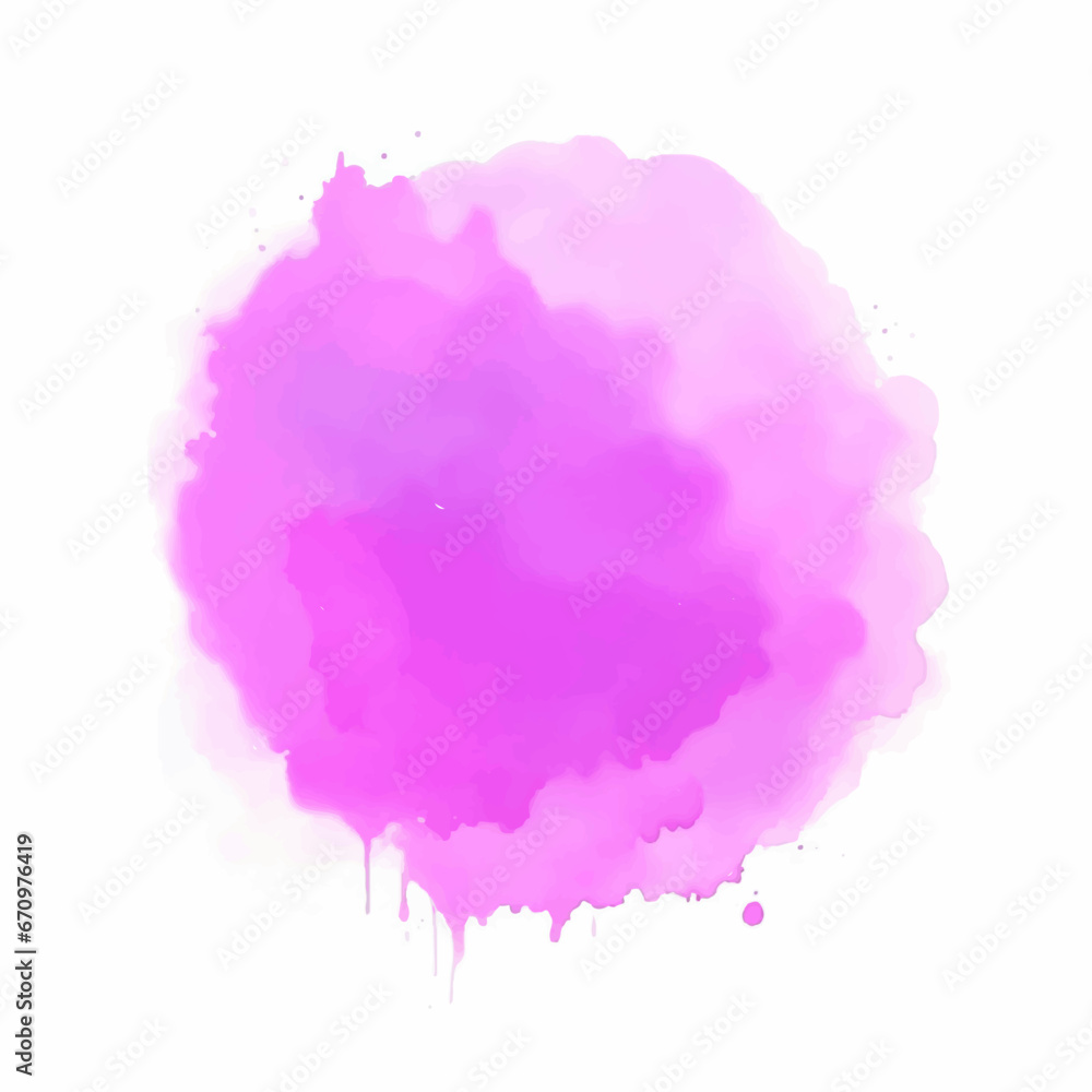 Abstract pink watercolor water splash