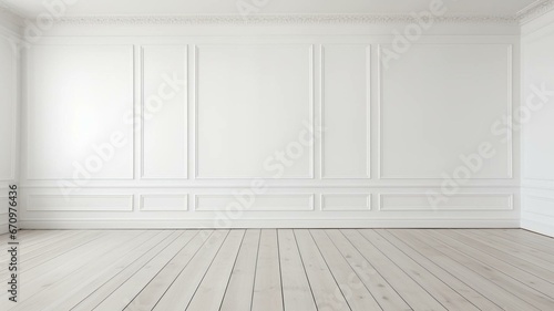 empty room with white wall