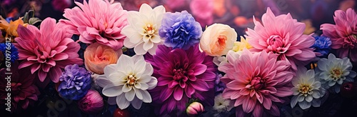 Vibrant Bouquet of Assorted Flowers on Dark Background