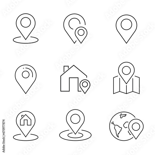 Location, pin, gps and map icon collection 