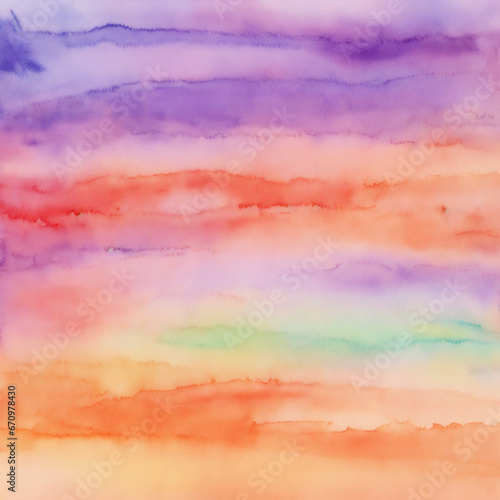 Ephemeral Horizons: Abstract Orange and Purple Sunset Sky