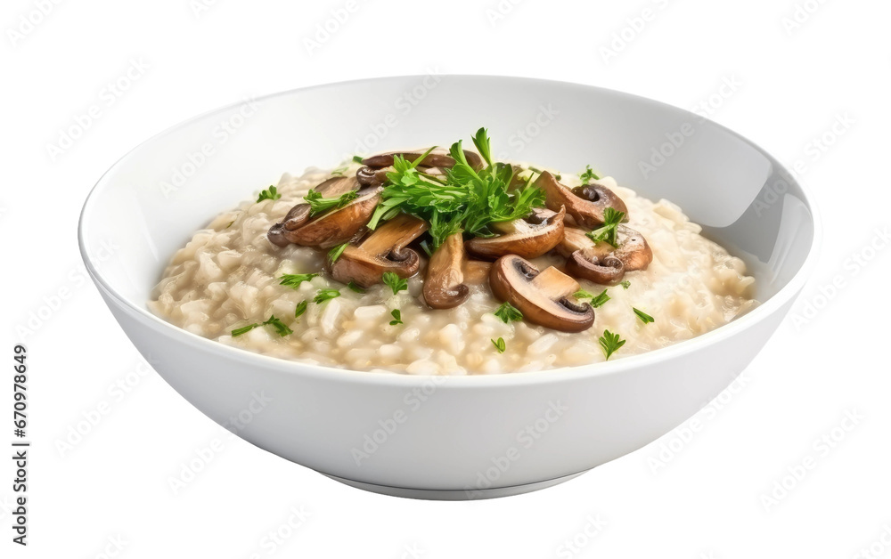 Comforting Risotto with Parmesan on Transparent Background