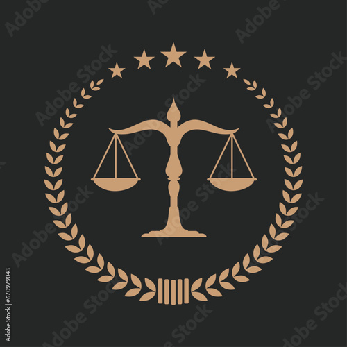 Law firm lawyer services, luxury logo