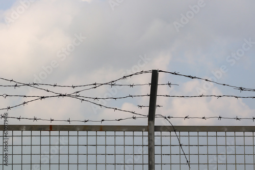 Wallpaper Mural barbed wire fence Torontodigital.ca