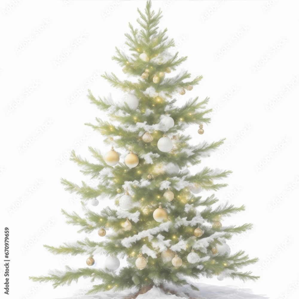 A gracefully aged Evergreen Christmas Tree stands alone without ornaments A gracefully aged Evergreen Christmas Tree stands alone without ornaments