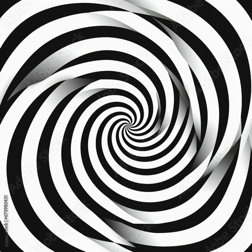 illustration of optic illusion black and white solid color, Generative ai © aniartai