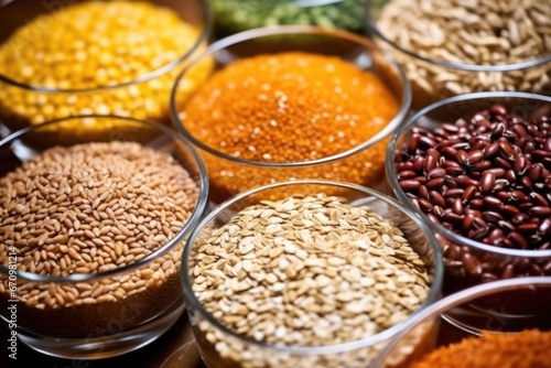 detailed shot of various grains used in liqueur production