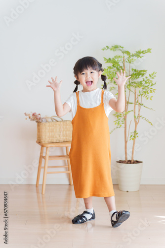 Quadro su tela 手を振る子供