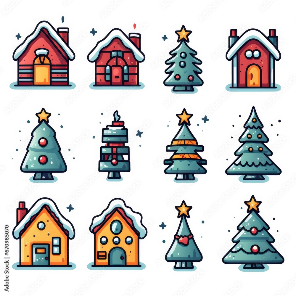 Christmas icon set stock illustration Christmas icon set stock illustration