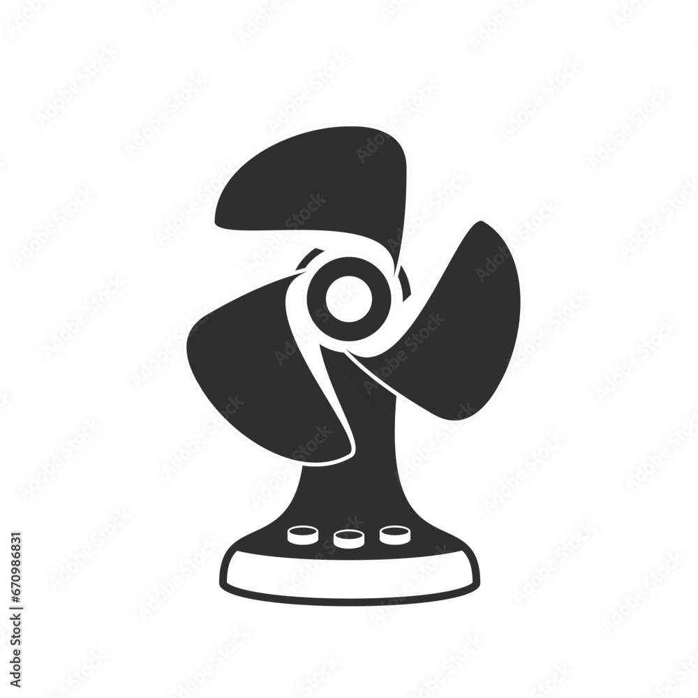 Electric fan icon. Table fan in simple style. Electric fan icon. Table fan in simple style.
