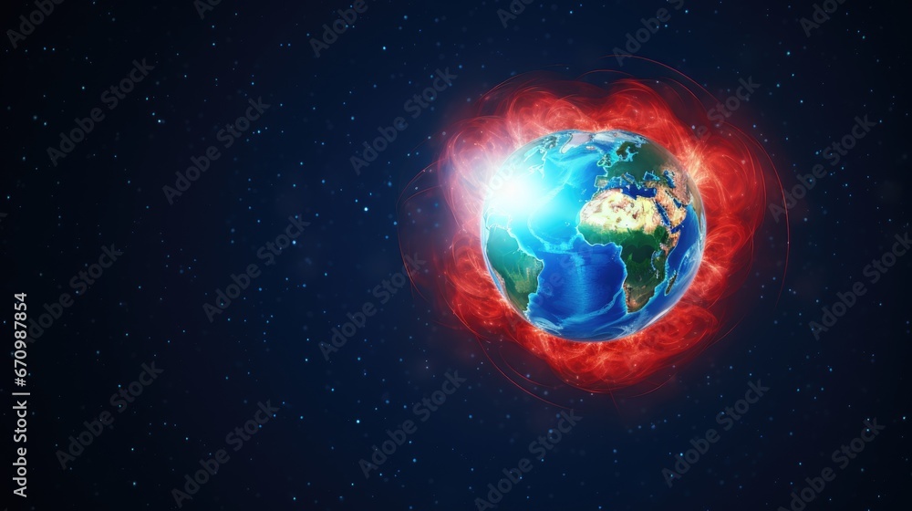 Fototapeta premium World heart day banner. Cardiovascular diseases of people. Heart as a sign of love