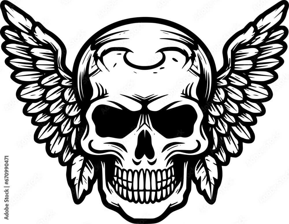 Skull - Minimalist and Flat Logo - Vector illustration Skull - Minimalist and Flat Logo - Vector illustration