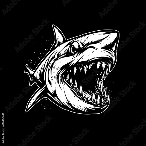 Shark | Minimalist and Simple Silhouette - Vector illustration
