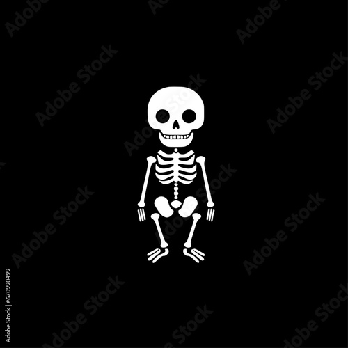 Skeleton | Black and White Vector illustration