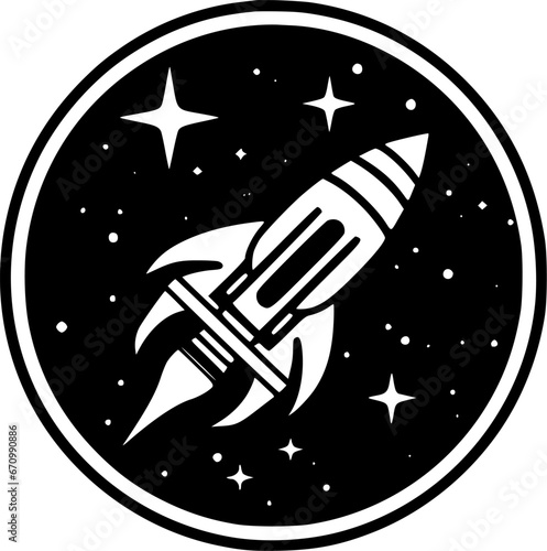 Space - Minimalist and Flat Logo - Vector illustration