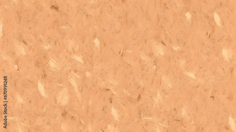 Obraz premium Seamless compressed wood particle board background texture. Tileable light brown pressed redwood, pine or oak fiberboard, plywood or OSB Oriented strand board backdrop pattern