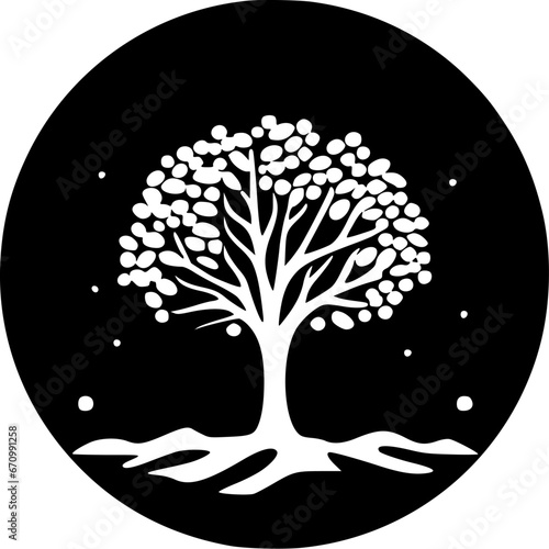 Tree | Black and White Vector illustration