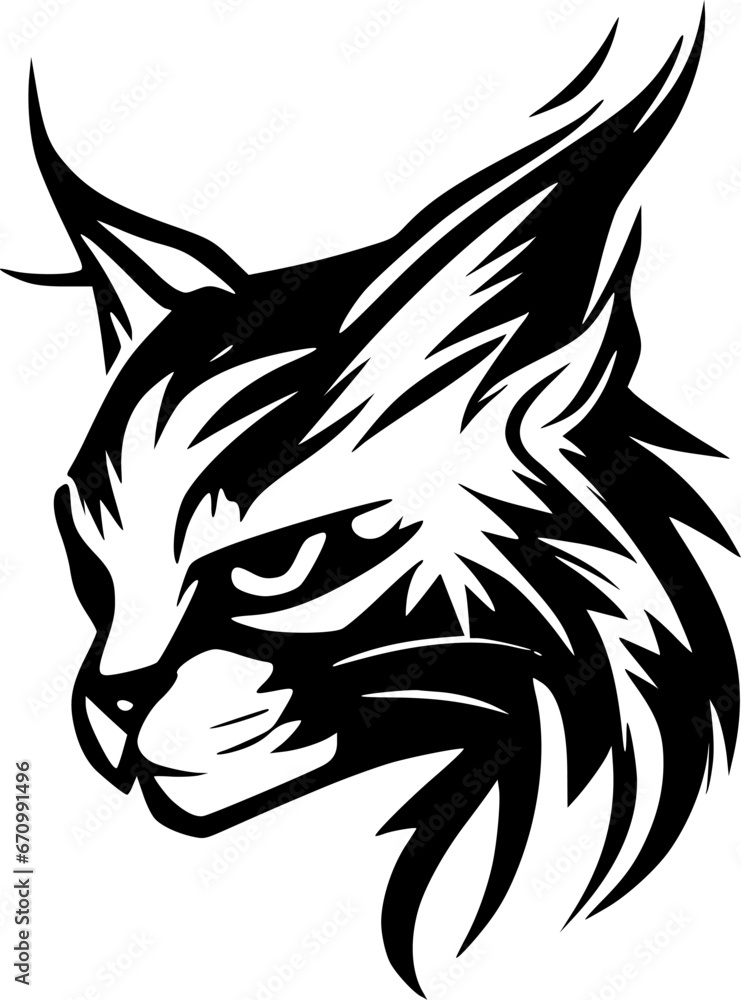 Wildcat - Minimalist and Flat Logo - Vector illustration Wildcat - Minimalist and Flat Logo - Vector illustration