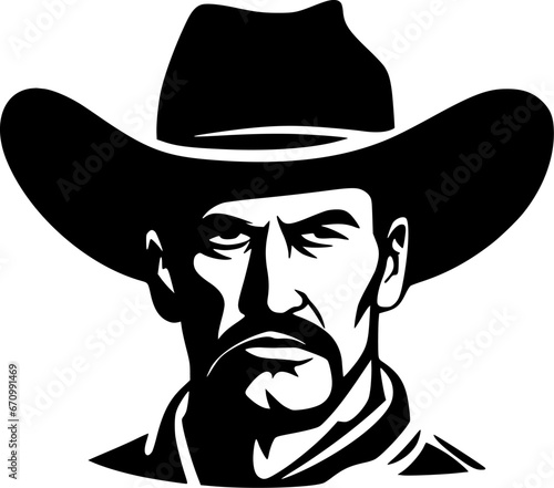 Western | Minimalist and Simple Silhouette - Vector illustration