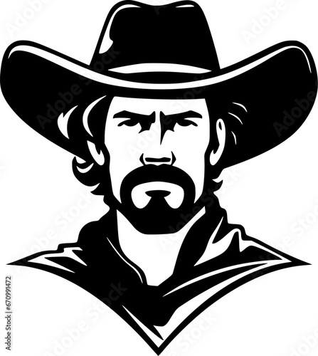 Western | Minimalist and Simple Silhouette - Vector illustration