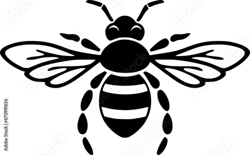 Bee - High Quality Vector Logo - Vector illustration ideal for T-shirt graphic