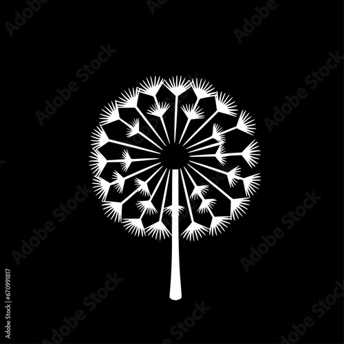 Dandelion   Minimalist and Simple Silhouette - Vector illustration