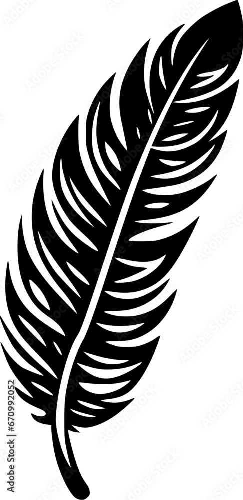 Obraz premium Feather | Minimalist and Simple Silhouette - Vector illustration