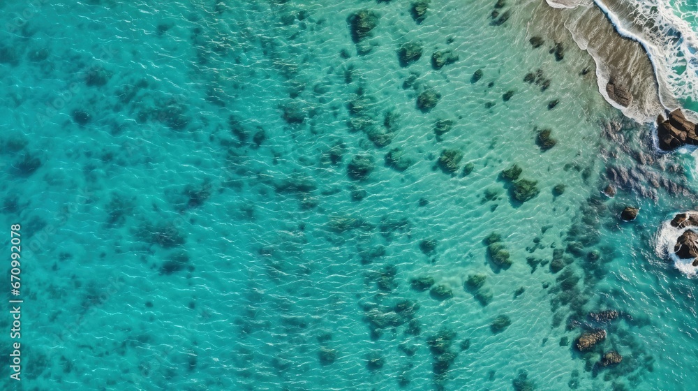 Obraz premium Bird's-eye view of the sea