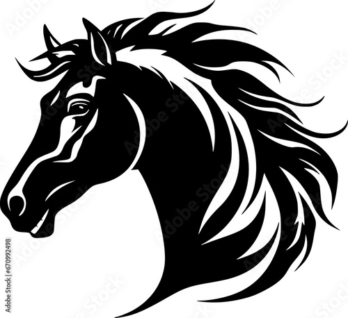 Horse | Minimalist and Simple Silhouette - Vector illustration