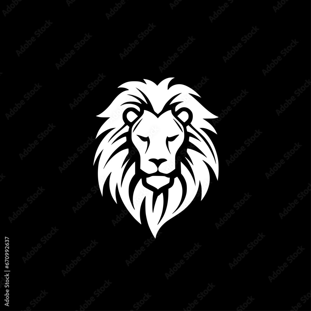 Lion - Minimalist and Flat Logo - Vector illustration Lion - Minimalist and Flat Logo - Vector illustration