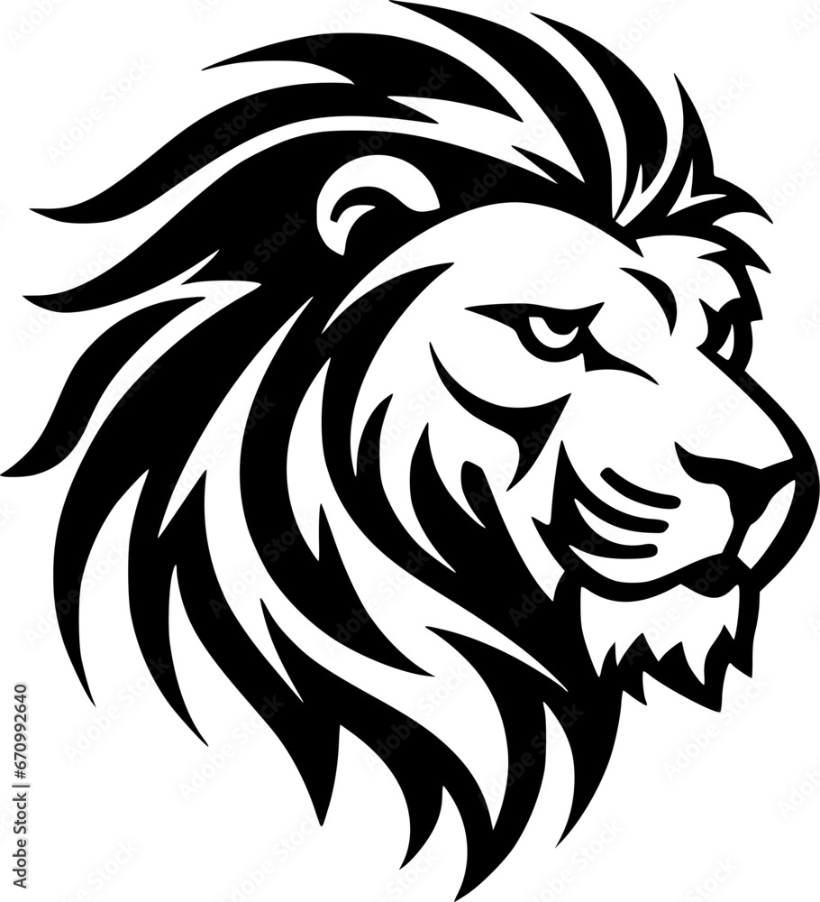 Obraz premium Lion - Minimalist and Flat Logo - Vector illustration