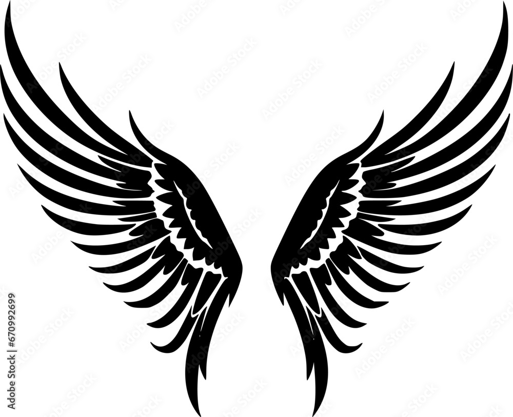 Fototapeta premium Angel Wings - Minimalist and Flat Logo - Vector illustration