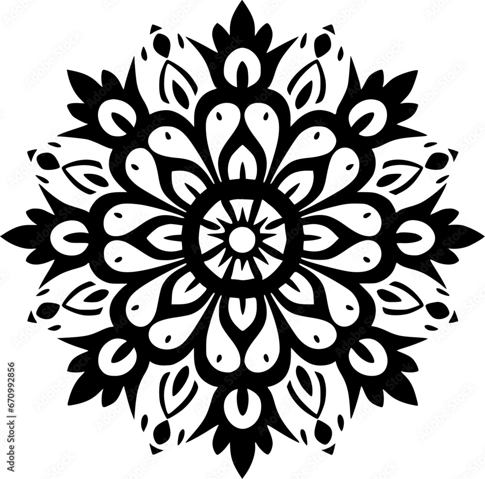 Mandala - Minimalist and Flat Logo - Vector illustration Mandala - Minimalist and Flat Logo - Vector illustration