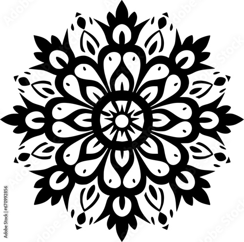 Mandala - Minimalist and Flat Logo - Vector illustration