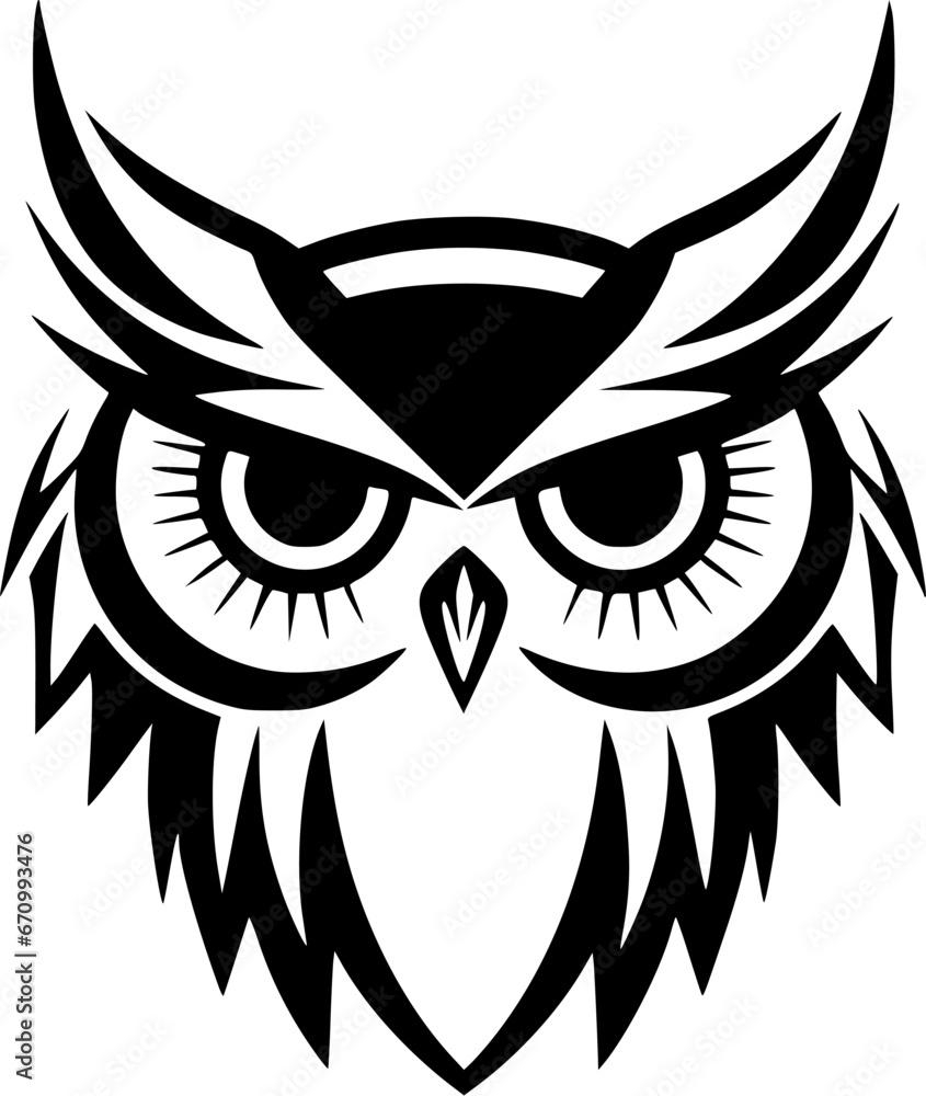 Owl | Minimalist and Simple Silhouette - Vector illustration