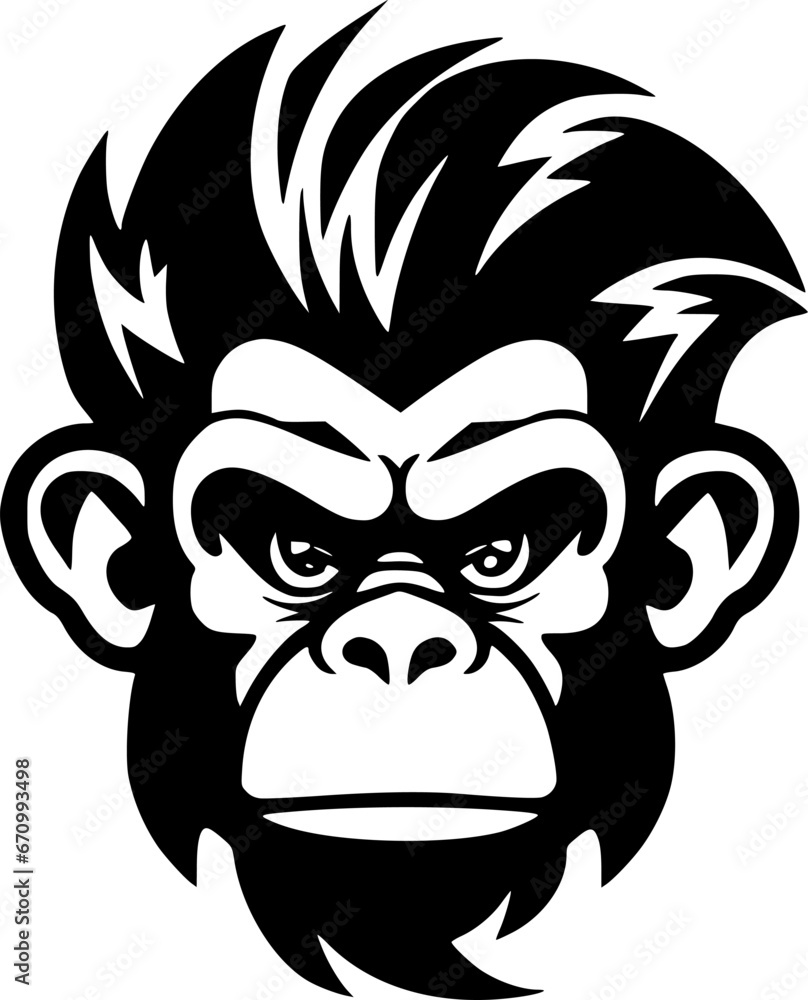 Monkey | Minimalist and Simple Silhouette - Vector illustration Monkey | Minimalist and Simple Silhouette - Vector illustration