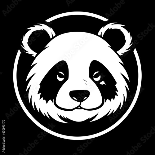 Panda | Black and White Vector illustration