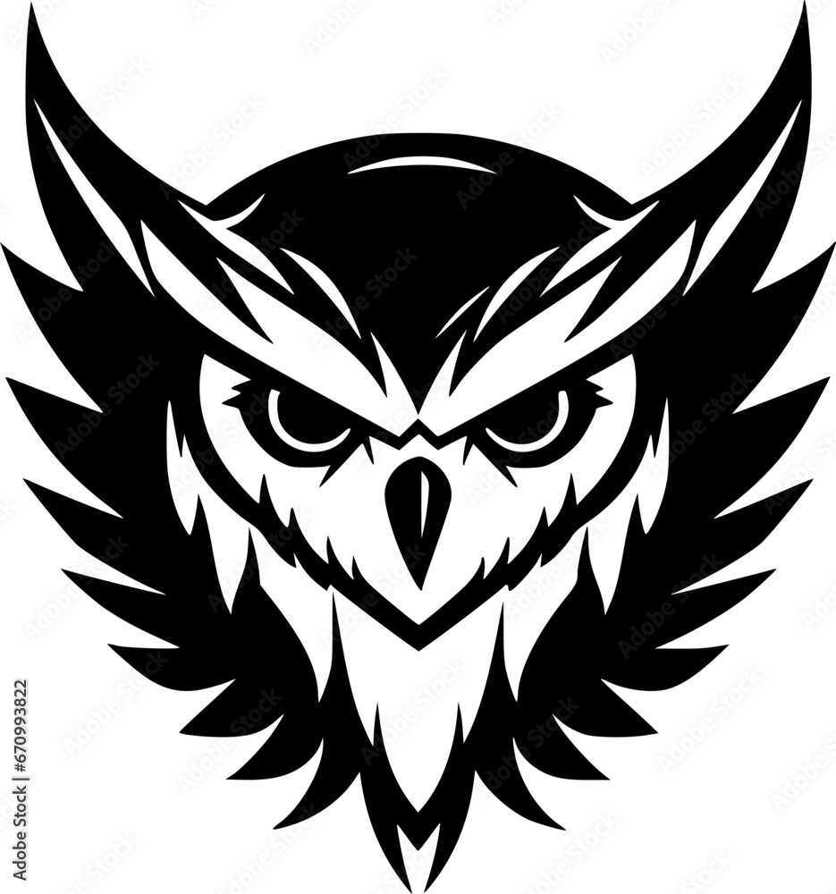 Owl - Minimalist and Flat Logo - Vector illustration Owl - Minimalist and Flat Logo - Vector illustration