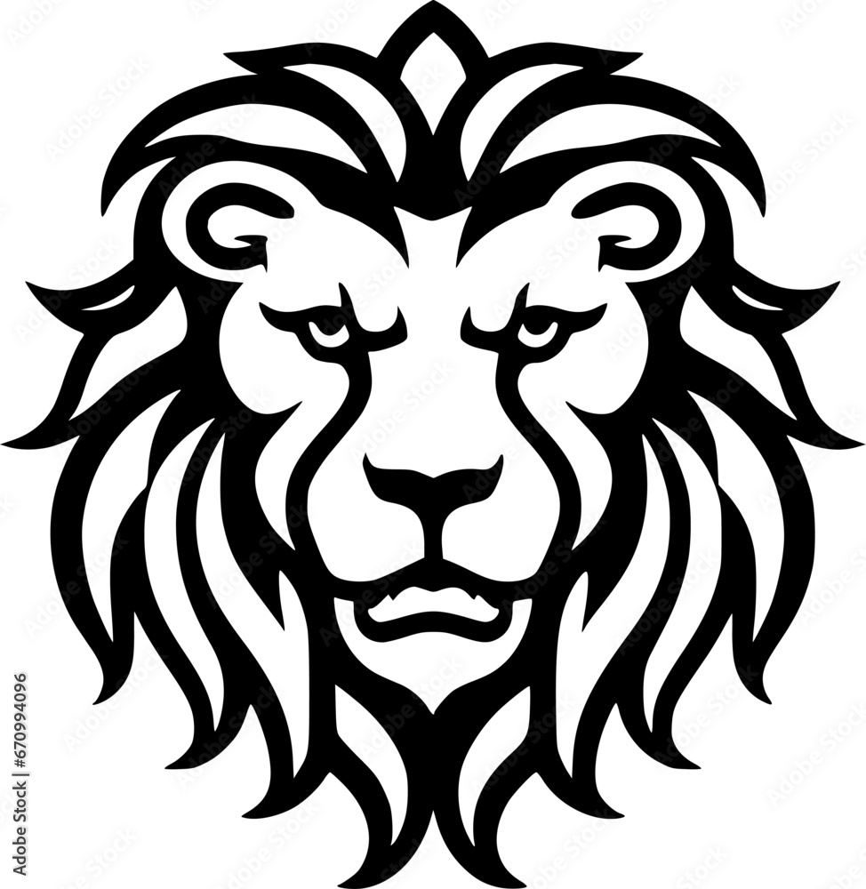 Fototapeta premium Lion | Minimalist and Simple Silhouette - Vector illustration